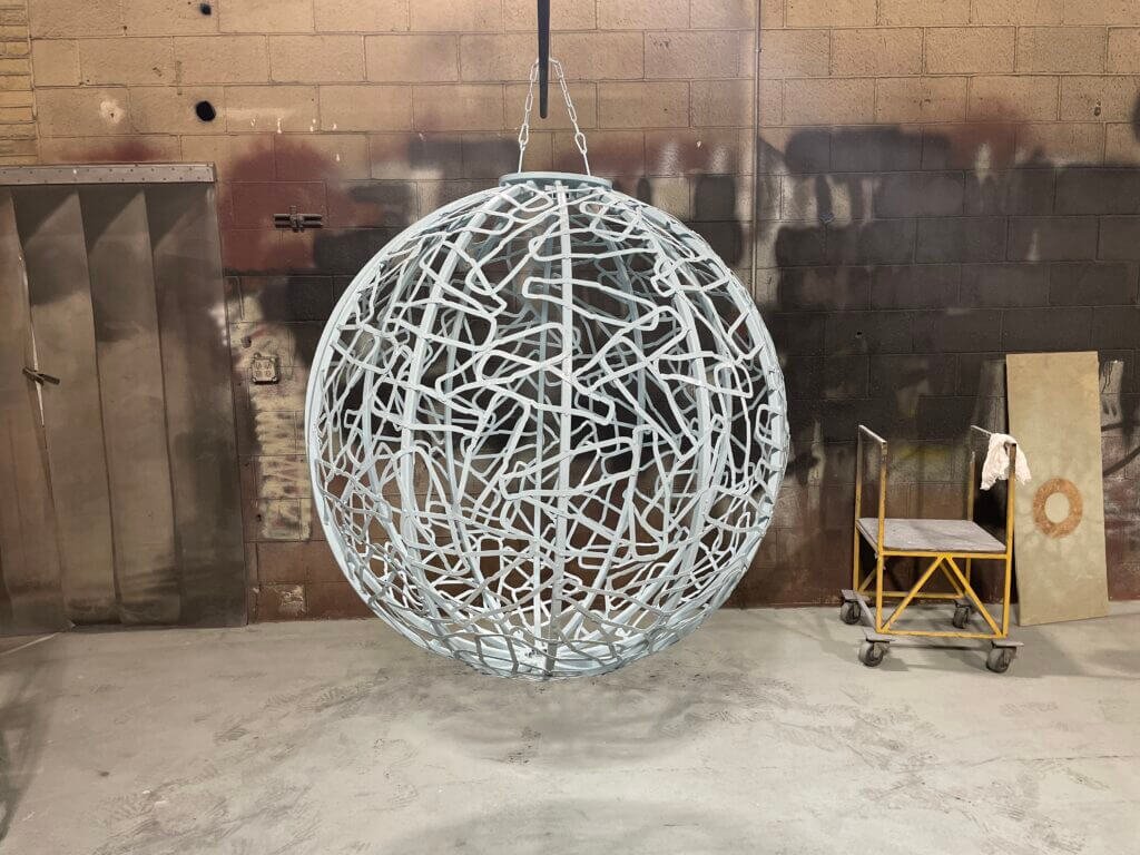 studio view of a new public sculpture by sculptor Andrea La Valleur-Purvis